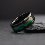 Abalone. Mother of Pearl Tungsten Wedding Band For Men