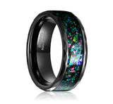 Celestial. Mens Black Meteor Wedding Ring