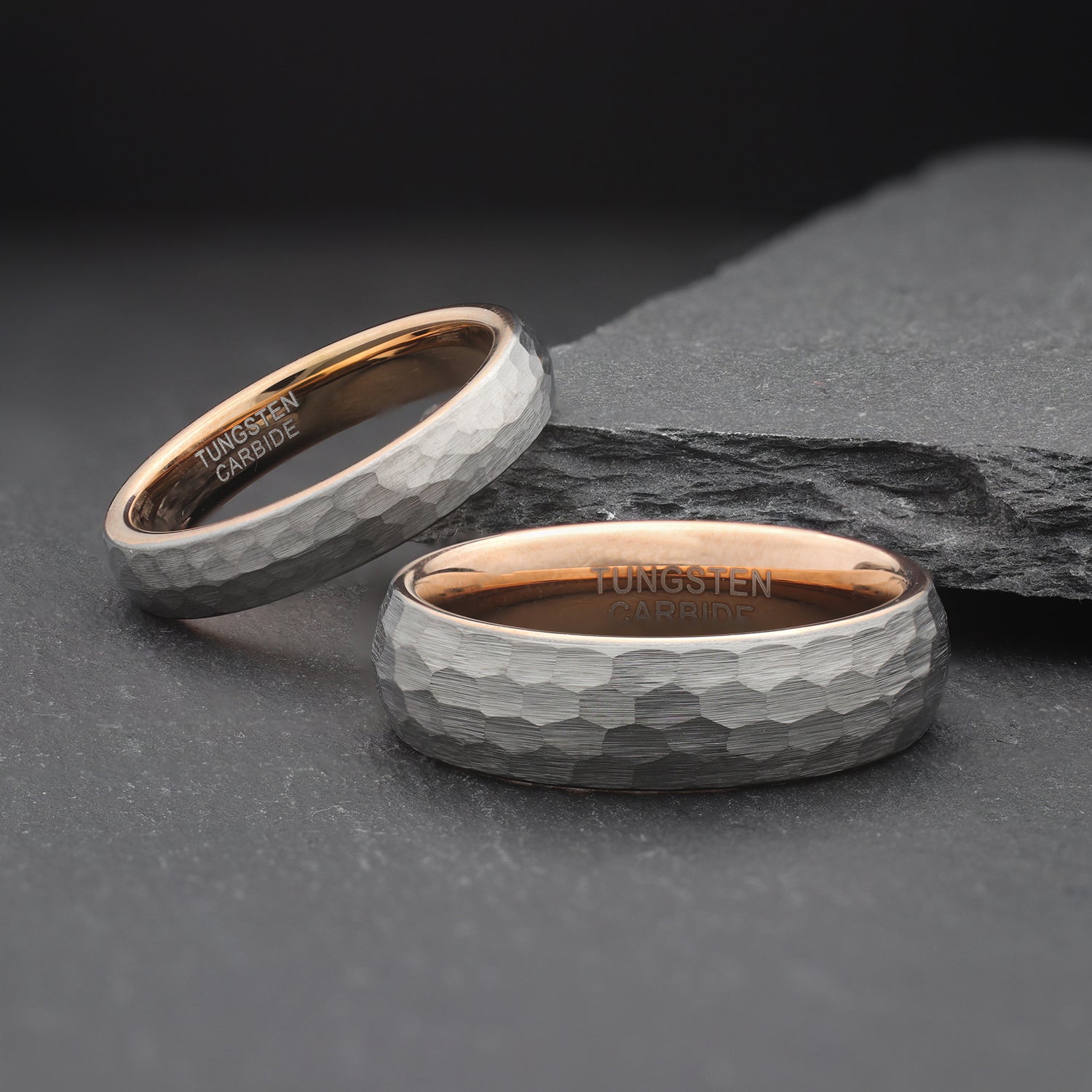 Hammered - Silver | Rose Gold