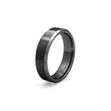 mens black tungsten wedding band