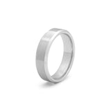 brushed silver tungsten wedding ring