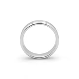 silver tungsten wedding ring for men