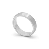 wedding band brushed tungsten 