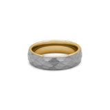 mens hammered silver ring