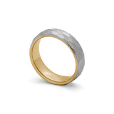 hammered gold wedding ring