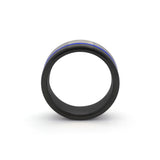 black and blue wedding band