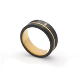 mens black wedding band