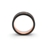 black tungsten wedding band