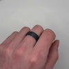 Ridge - Black & Blue Tungsten Wedding Ring