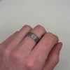 Ridge - Mens Silver Tungsten Wedding Ring