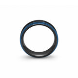 black tungsten wedding band