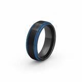 black tungsten wedding ring