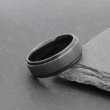 black wedding band for men