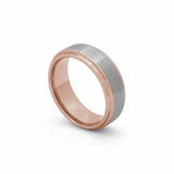 rose gold tungsten wedding ring